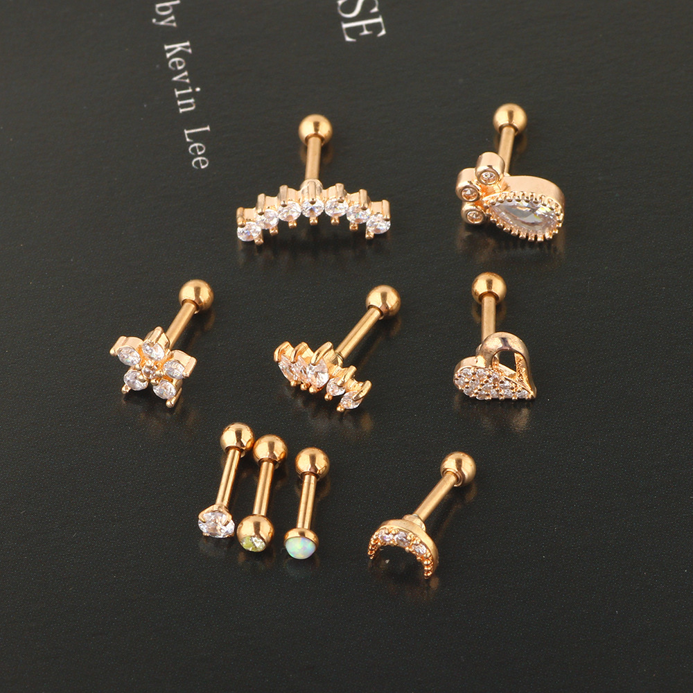 Labret piercing jewelry detail image