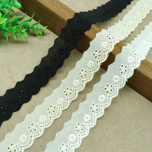 厂家直销五孔棉布刺绣蕾丝花边辅料diy服装裙边衣领袖口装饰辅料