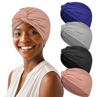 Ethnic Style Turban Hat, Imitation Cotton Twisted Cross Hat, Indian Hat, Chemotherapy Hat, Baotou Hat