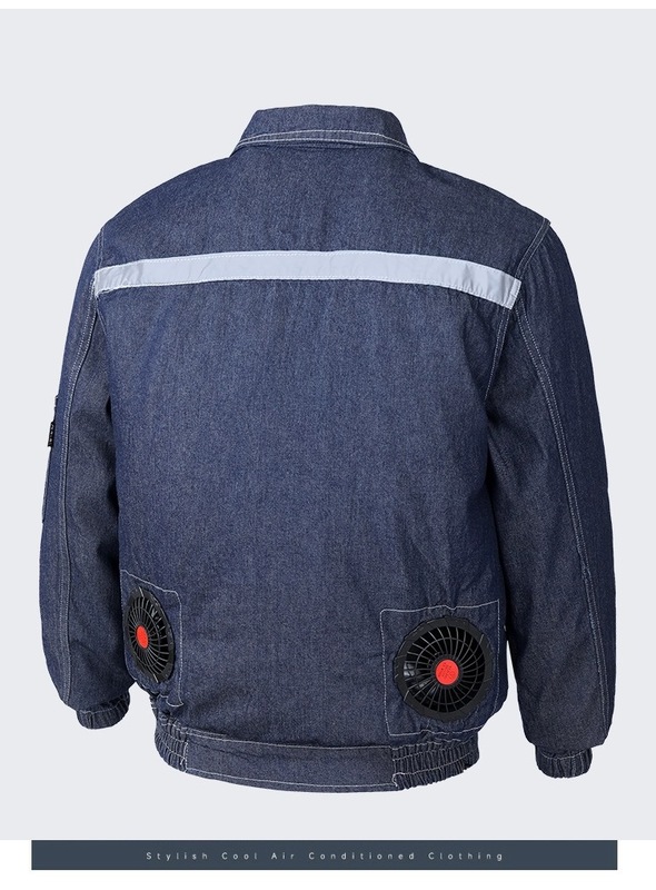 溶接工専用エアコン服純綿厚手の扇風機付き服の冷房と暑さ対策のために服を冷やします。|undefined