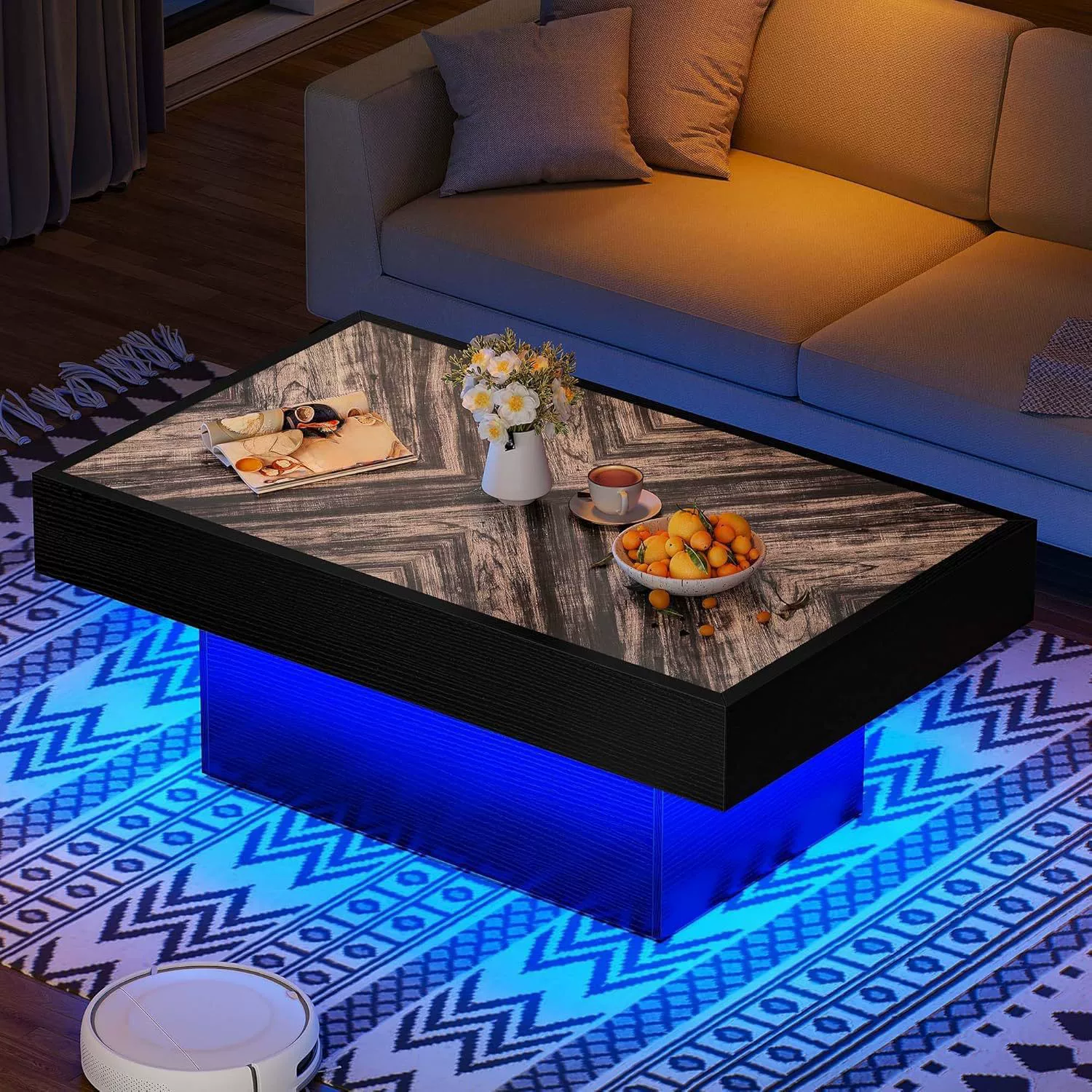 Трансграничная внешняя торговля, самый продаваемый прямоугольный журнальный столик, журнальный столик для гостиной с ящиками, простой современный панельный журнальный столик для маленькой квартиры