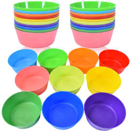 厂家直供彩色塑料碗跨境家用聚餐厚实耐用汤碗厨房餐具现货批发