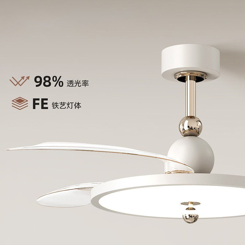 2025 nueva lámpara de ventilador invisible, protección ocular, conversión de frecuencia doméstica, lámpara de ventilador de techo silenciosa, sala de estar, comedor, dormitorio, ventilador, lámpara de techo