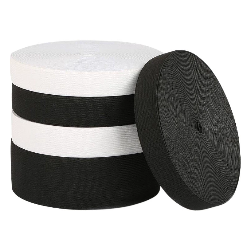 Фабрика оптовая продажа 1,5-6cm черный белый широкий резиновый ребра плоский вязаный толстый вязаный пояс с высокой эластизированной талией