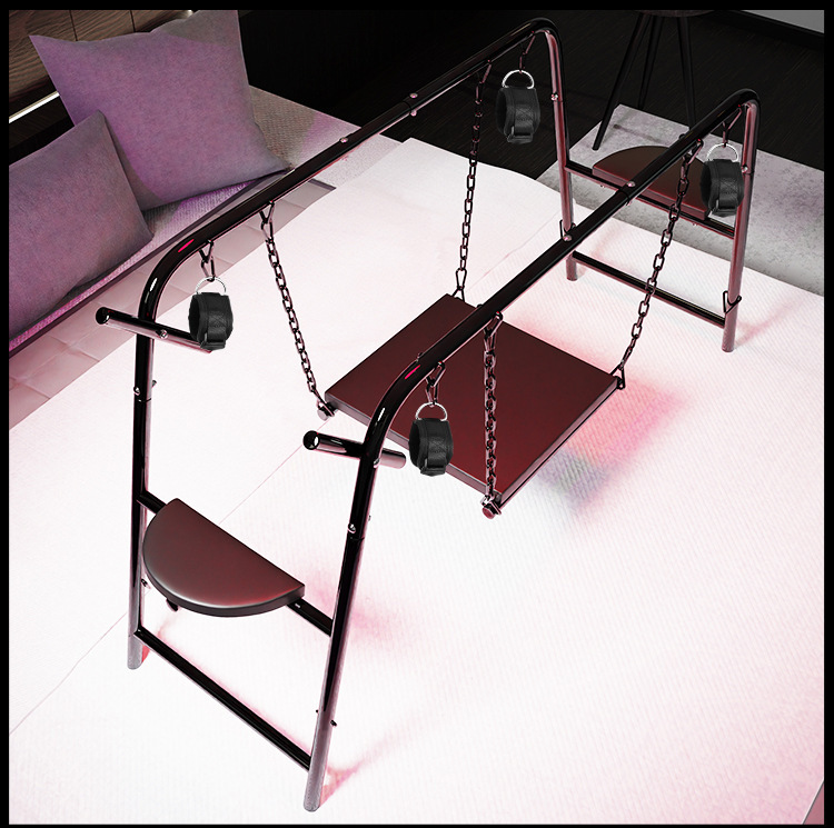 Jiuai Adult Bondage Swing Set with Metal Handcuffs and Restraint Pads for Couples — detail image 13