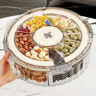 High-grade Fruit Plate Household Living Room Coffee Table Dried Fruit Plate Fruit Box Sealed Moisture-proof New Year Melon Sseeds Zero