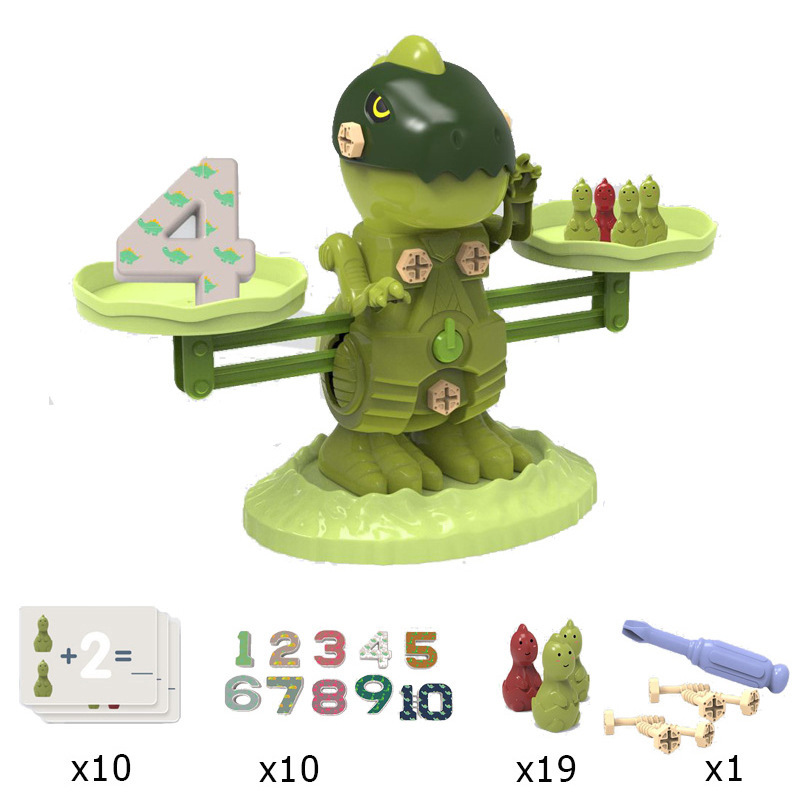 Equilibrio digital de educación temprana para niños Juego de escritorio DIY tuerca ensamblada dinosaurio equilibrio ciencia y educación entre padres e hijos juguete STEM