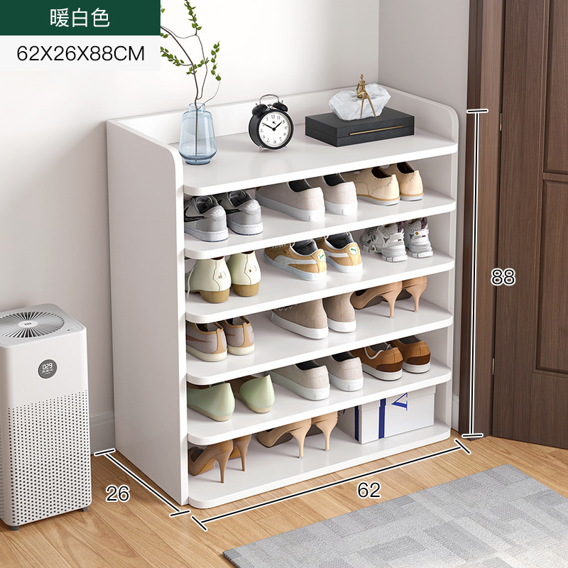 La partición en capas en la puerta del hogar del estante para zapatos es fuerte y duradera, un artefacto de almacenamiento de dormitorio simple, zapatero multicapa de gran capacidad