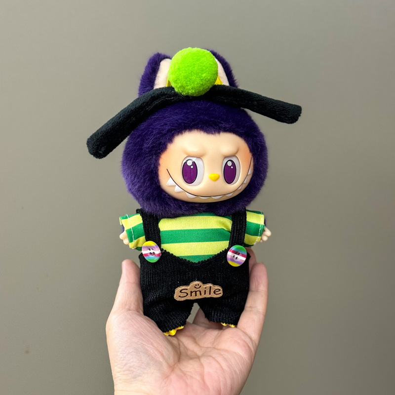 【衣類のみ】ラブブ labubu ベビー服 17cm ペンダント 1代目・2代目 ビニールぬいぐるみ 服セット|undefined