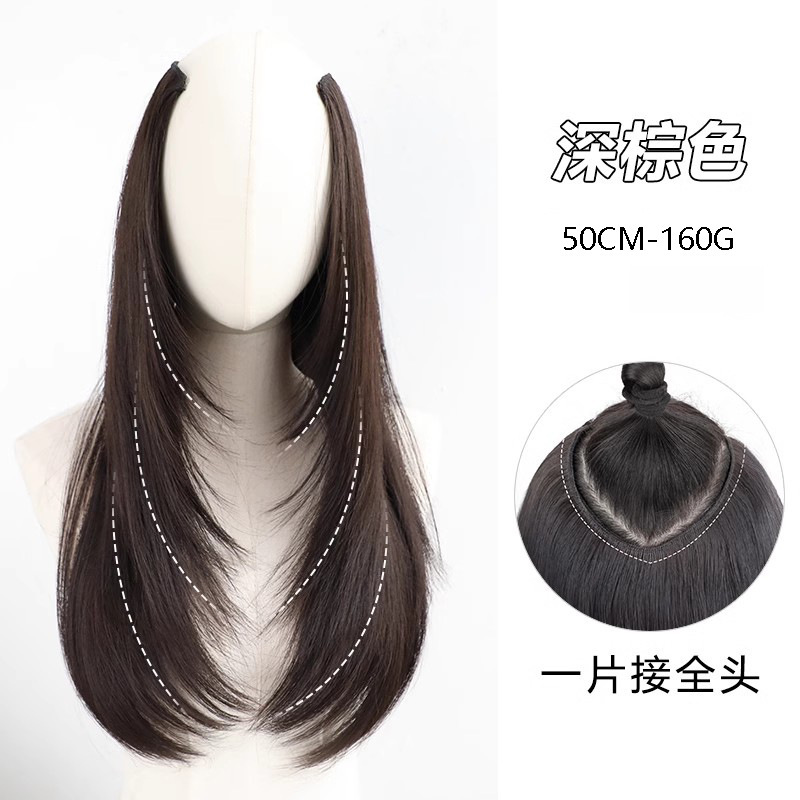 【純欲初恋】ヘアサロンと同じ高レベルの女性の一枚の内ボタンの長いストレート髪の見えないシミュレーション髪の写真|undefined