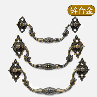 European-style Retro Small Handle Handle Punch-free Jewelry Box Wine Box Gift Box Handle Wooden Box Packaging Box Hardware Accessories