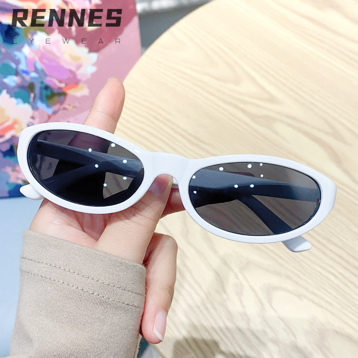 Las nuevas gafas de sol de hip-hop de calle futuristas y frescas de Y2K, el mismo estilo, gafas de sol de estilo cóncavo de tiro callejero de moda