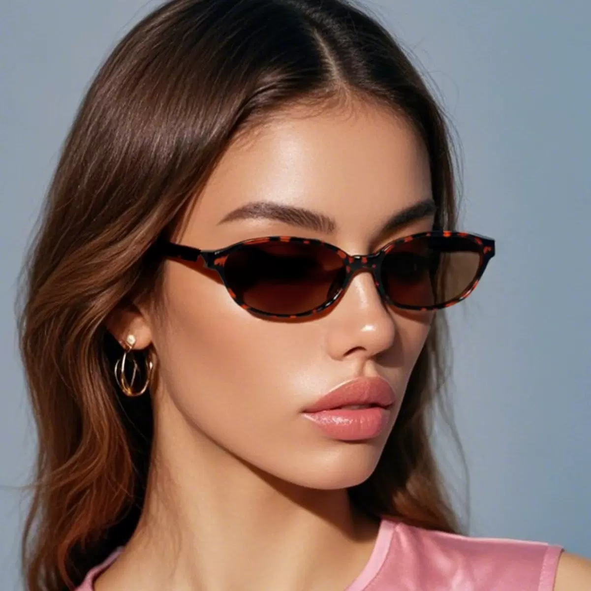 英式复古椭圆框小框太阳镜跨境批发遮阳眼镜时尚sunglasses墨镜