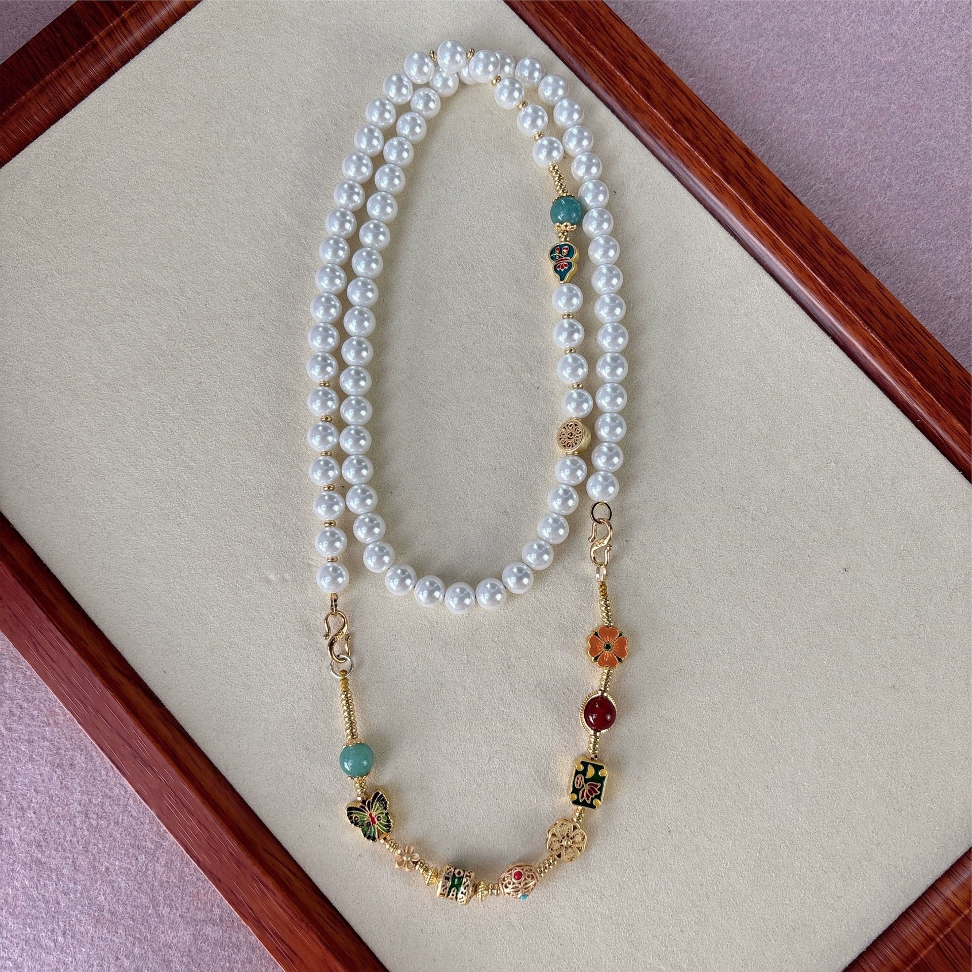 Новое жемчужное ожерелье в китайском стиле Новое в китайском стиле длинная цепочка свитера для женщин новый легкий и роскошный универсальный аксессуар