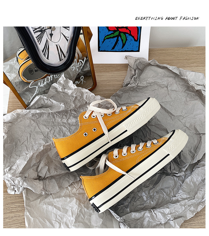 2024 canvas women's spring new low top student white board 1970s versatile casual shoes trend_voghion.com