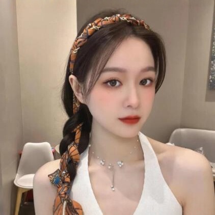 レトロなチェーンリボンヘッドバンド、女性用ヘアタイ、一体型ヘッドバンド、夏のシルクスカーフヘッドバンド、編み込みヘアピン、リボンヘアアクセサリー|undefined