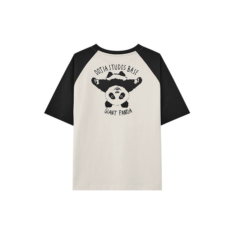 ボーイズ Tシャツ 2025 パンダプリント夏肌に優しいクール多用途トップス子供カジュアルトレンディ半袖|undefined