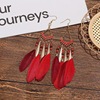 Long earrings with tassels, ethnic ear clips suitable for photo sessions, boho style, ethnic style, internet celebrity