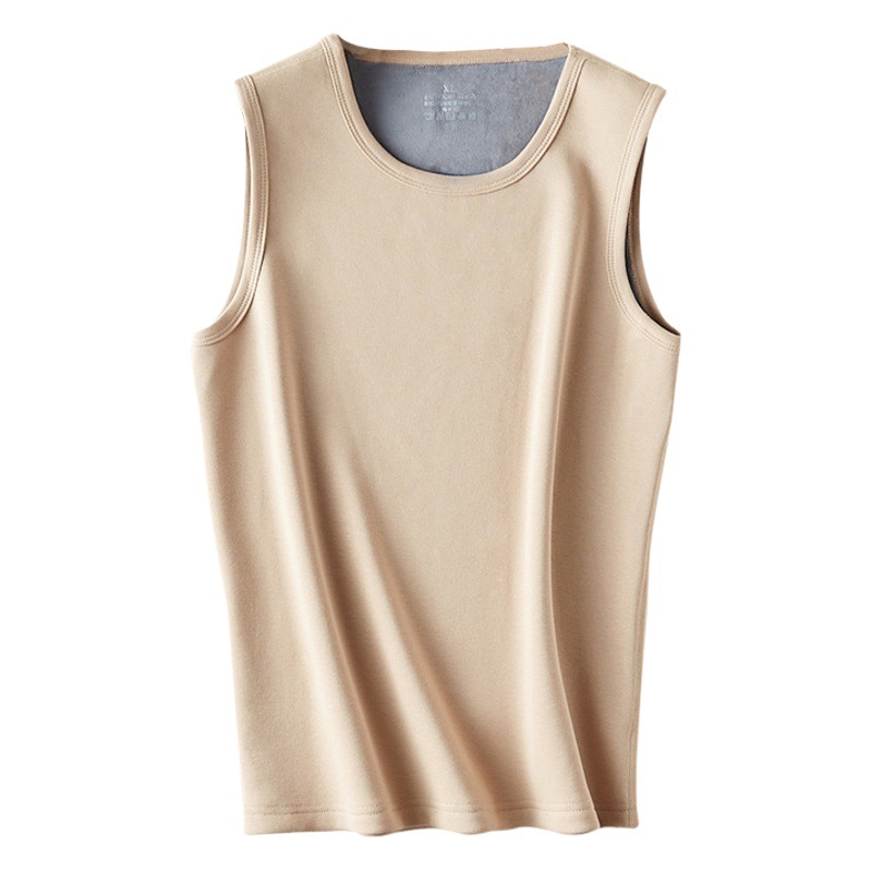 抗菌綿430グラムとベルベットの保温ベストを厚くした男性の中にシャツを着て発熱した袖なしの馬甲秋冬