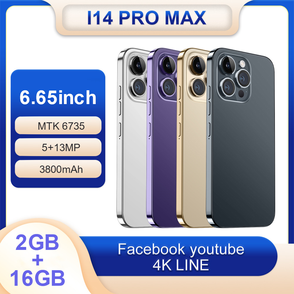 Smartphone i14 PRO MAX 6.65inch 2GRAM+16GROM 5MP*13MP3800mah