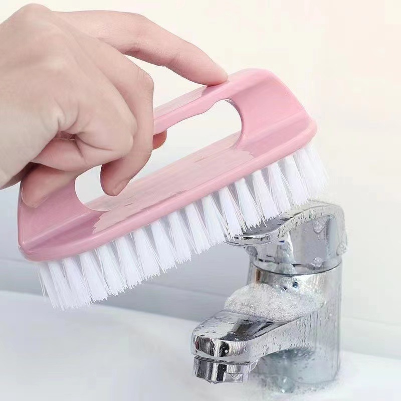 Plastic handheld shoe brush for home use for laundry for bathroom