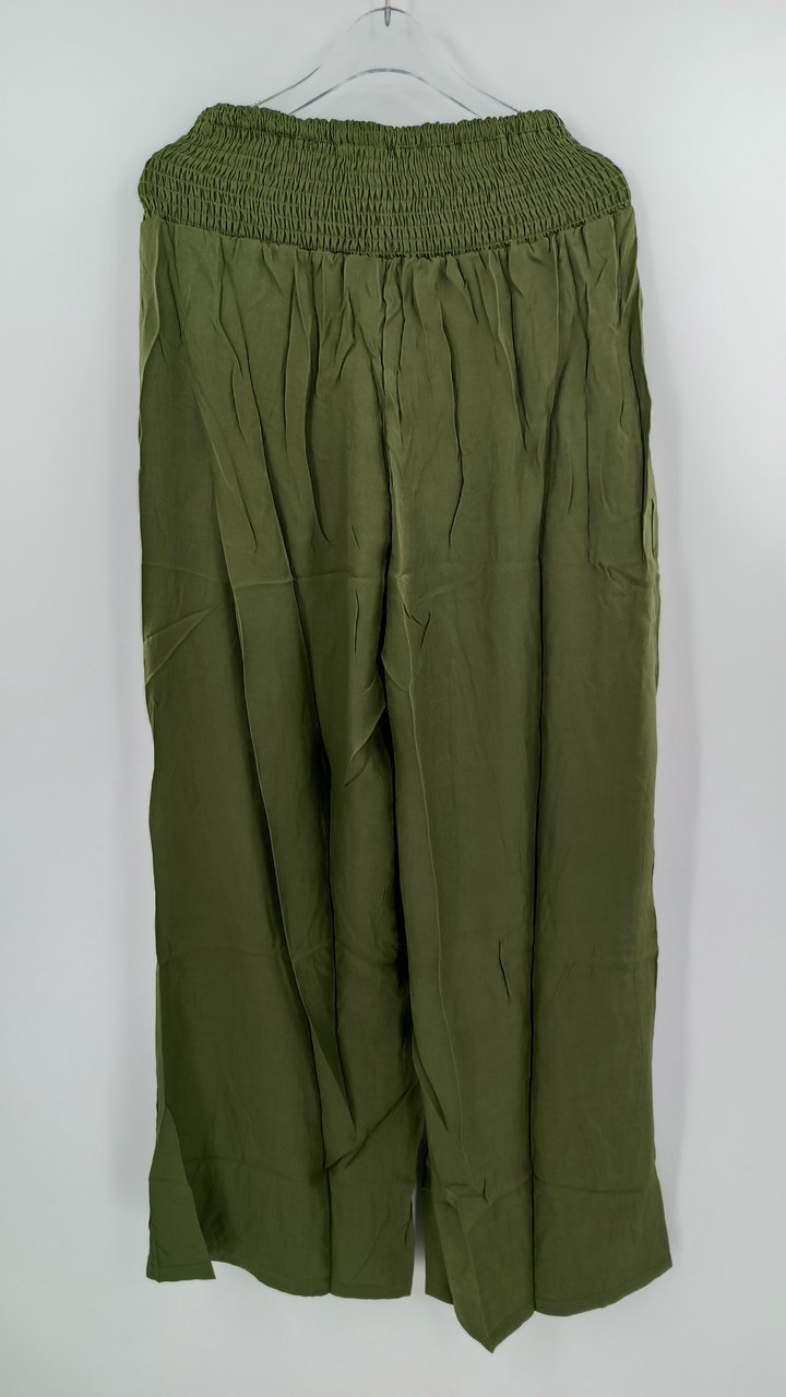 Solid Color Pattern Summer, Spring, Spring&Summer Season Women'S Gender Washed Design Women'S Casual Daily Beach Casual Solid Color Full Length Washed Casual Pants Wide Leg Pants