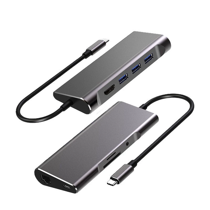 Док-станция Type-C USB3.0 5G док-станция расширения девять в одном Gigabit Nic 4K HD считыватель карт с интерфейсом