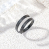 Fashionable carved adjustable men's women's ring stainless steel