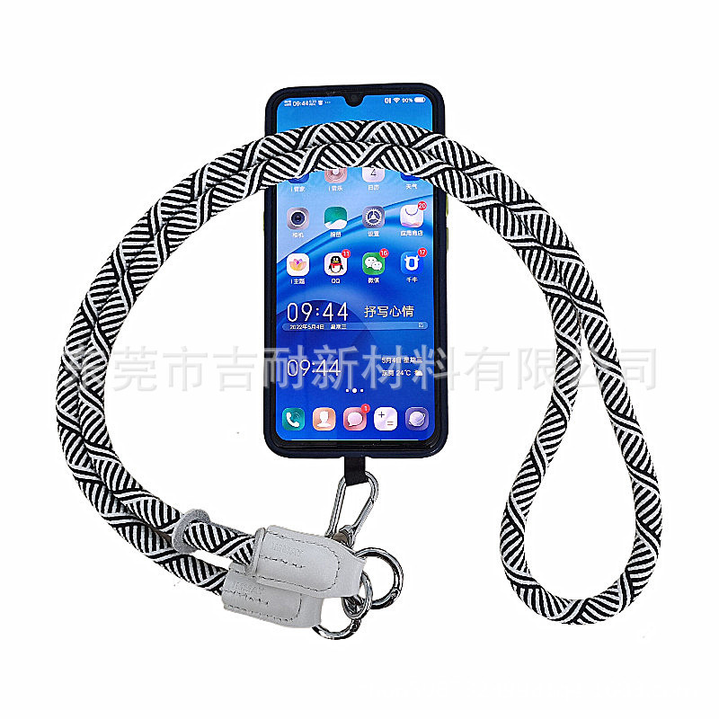 10MM手机挂绳    水杯相机斜挎挂绳    黑色橙色低弹丝手机绳
