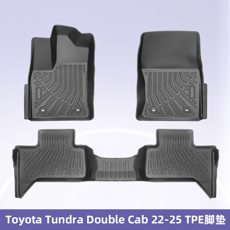 Para Toyota Tundra Double cab 2022 - 2025 3D todo el tiempo material TPE almohadilla