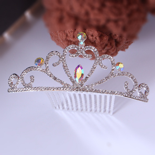 New Children's Small Crown Hair Accessory, Bride Alloy Princess Girl Birthday Festival Gift Pretty Crown