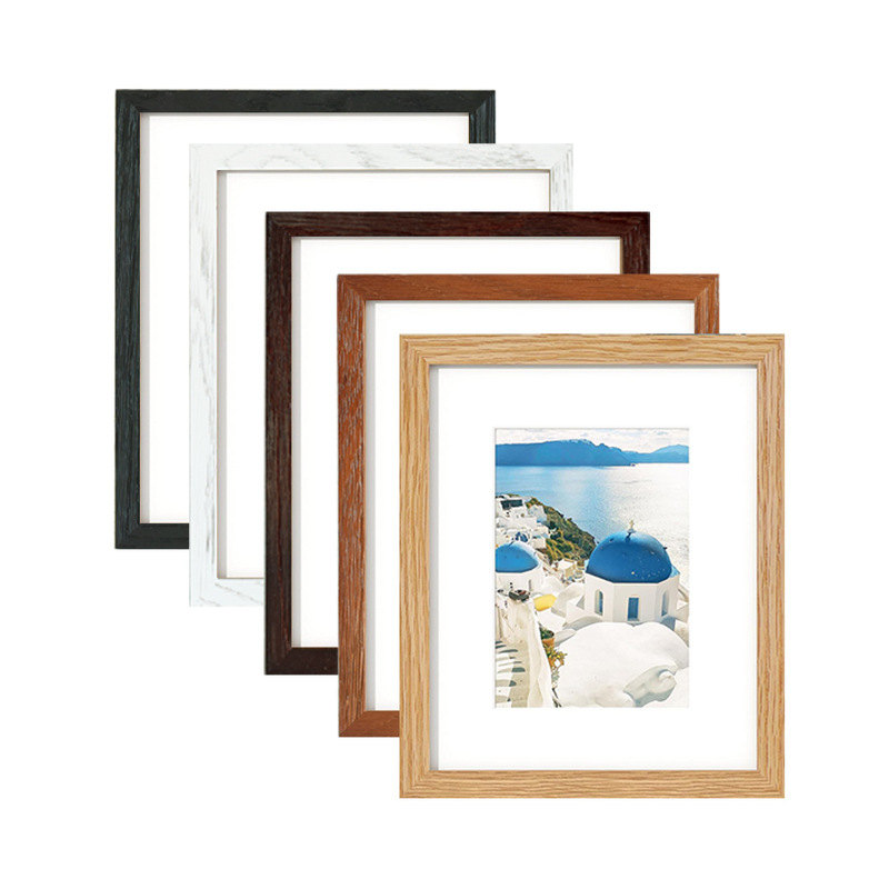 North American Simple Red Oak Solid Wood Photo Frame 11x14inch Wall-Mounted Light Brushed Picture Frame Amazon Wooden Display Stand Factory