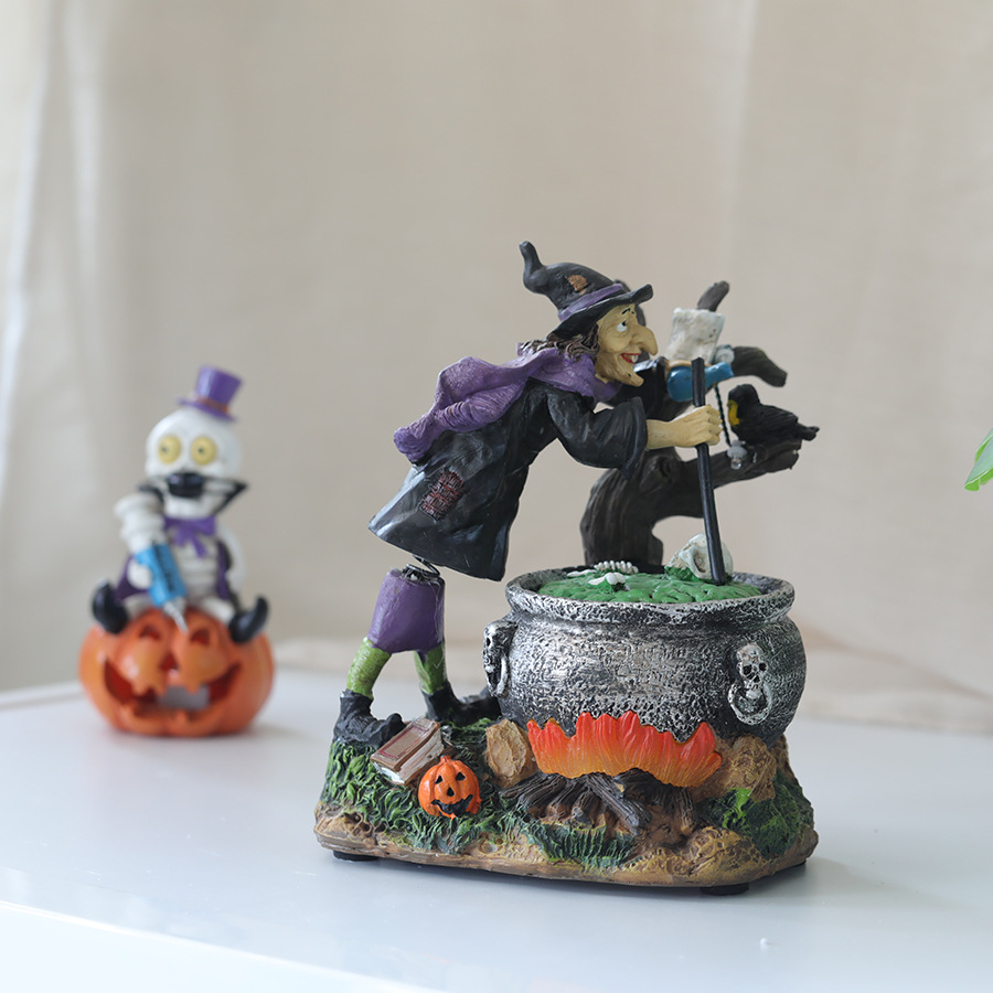 Halloween new creative ornaments audio witch ornaments ghost…