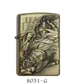 新品レトロ金属ライターレリーフ柄関公等柄防風灯油ライター高品質|undefined