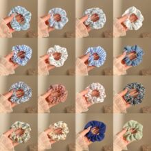 甜美蝴蝶结大肠发圈女超大号韩系头花发绳皮筋高级感方巾头绳发饰