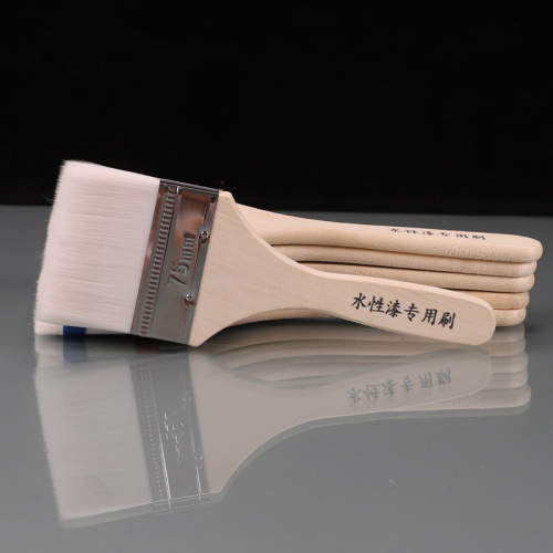 Water-based silk brush with wooden handle, water-based paint brush with soft bristles, latex paint brush, fine-bristle silk brush, manufacturer wholesale