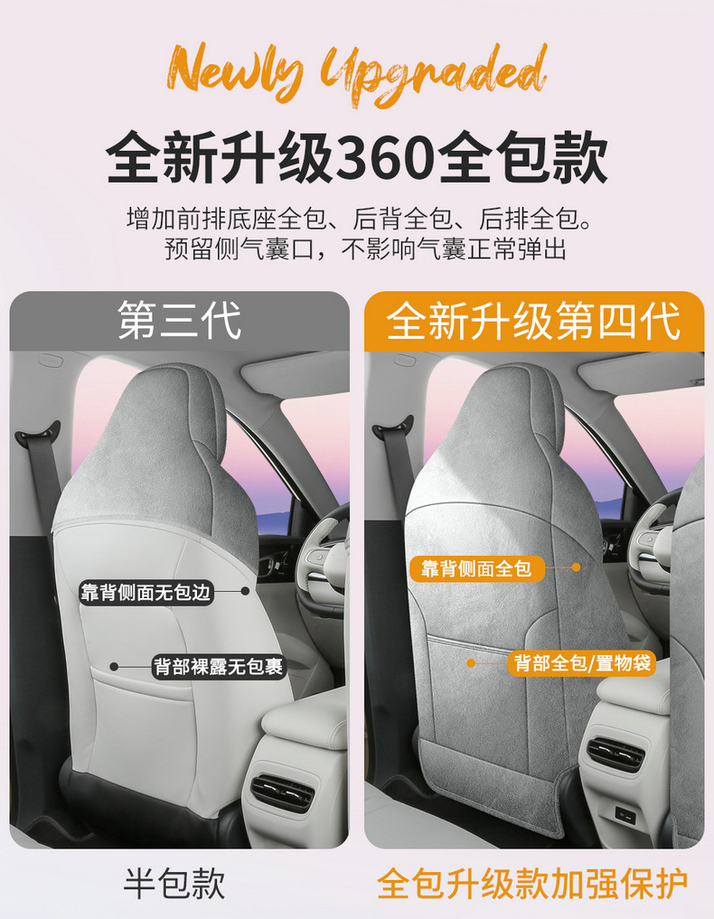 Geely Xingyuan Car Seat Cushion Special Car Special Rams Suede Leather Seat Cover Four-Season Fully Surrounded Breathable Seat Cover