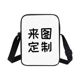 外贸  支持定制印花 贴标  来图片LOGO个性印刷黑色小挎包 小方包