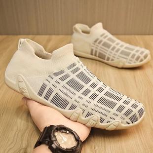 Foreign Trade Dropshipping Summer Soft-Soled Mesh Thin Shoes Casual Soft-Soled Sports Shoes One-Leg Breathable Men's Shoes Wholesale