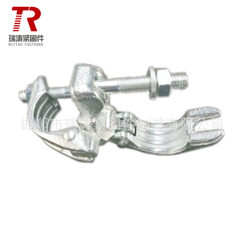 英式锻压防滑直角扣件 带筋十字扣件 Q235配48.3mm钢管 建筑扣件