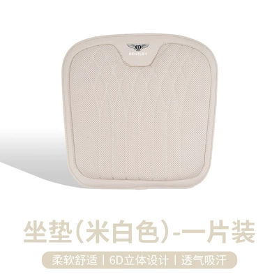 Ventilated Summer Memory Foam Lumbar Support — Waist support - bentley-nappa-leather-seat-cushion-off-white-1-piece