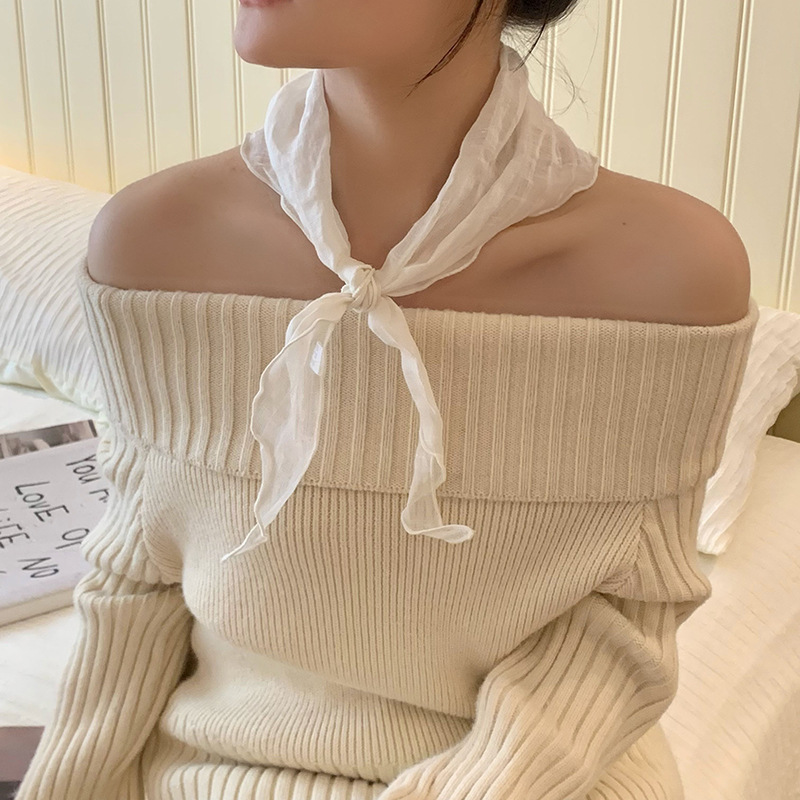 Pañuelo de seda, tira larga, sensación de alta calidad, nueva bufanda cómoda y versátil, pañuelo en la cabeza, cinturón para el cabello, bufanda triangular multiusos, cintura