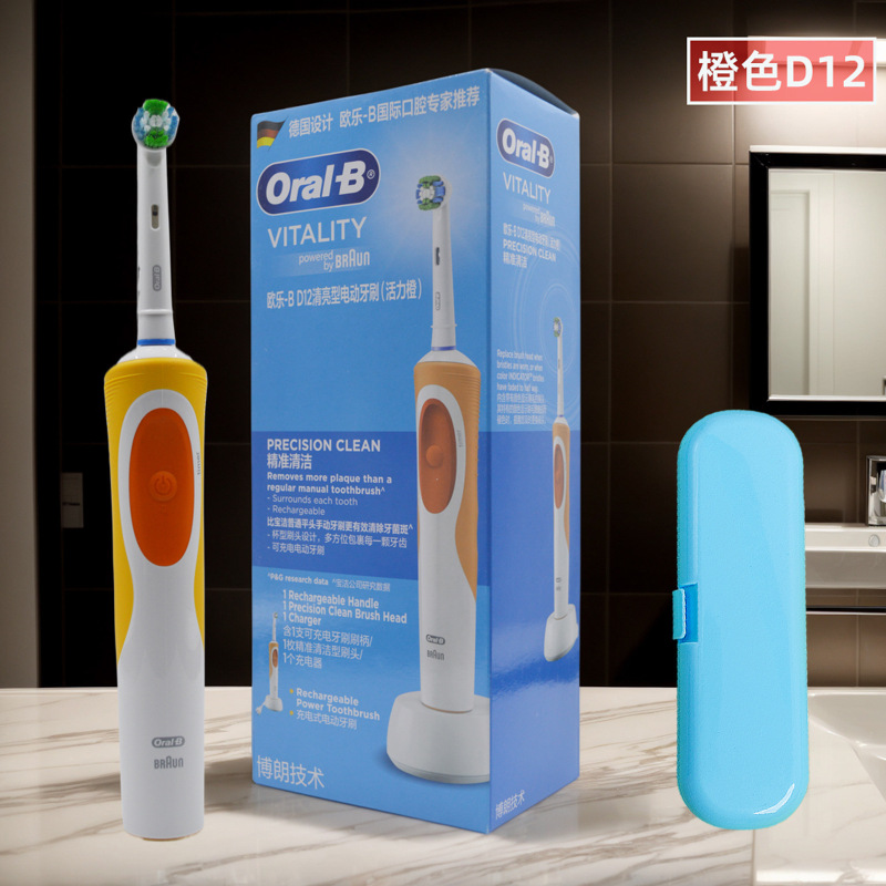 OralB/欧楽b電動歯ブラシD12大人用充電式音波歯ブラシ男女家庭用回転式|undefined
