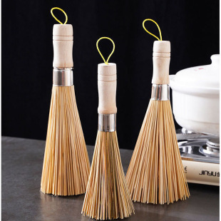 Bamboo Brush Pot Brush Large Pot Brush Extra Large Old-style Home Bold Long Pot Brush Bamboo Pot Brush Long Handle Brush