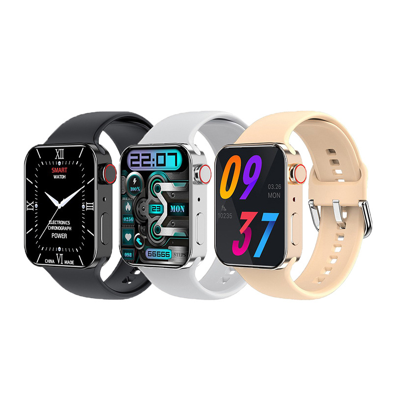 New private model straight edge IWO 9 smart watch NFC smart call large memory recording local music