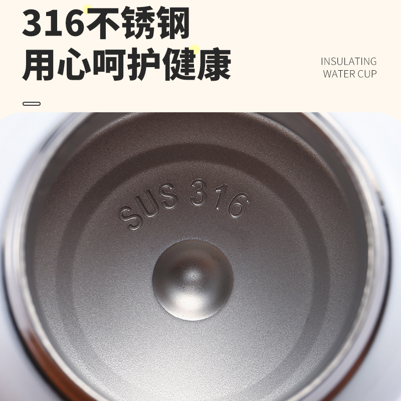 Botella deportiva de vacío aislada de gran capacidad, de acero inoxidable 316 de grado alimenticio, moderna, para estudiantes y niños, con gran capacidad, al por mayor.