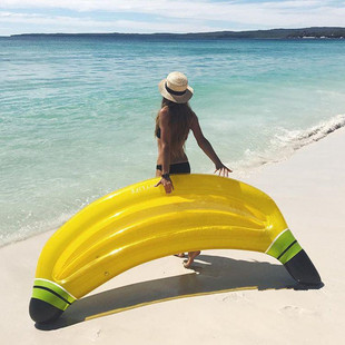 Banana Fruit Floating Water Inflatable Swimming Ring Float Mattress Adult Floating Bed Water Inflatable Toys Swimming Pool