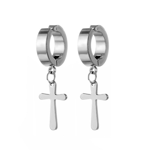 Amazon's new titanium steel ear clips, fashionable and personalized men's earrings, punk simple and trendy non-pierced earrings