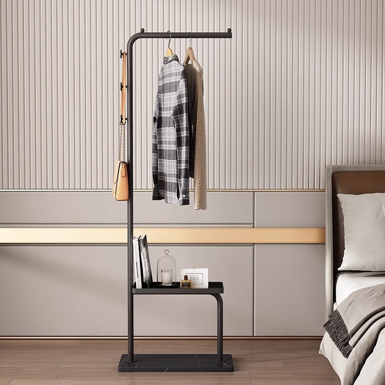 Light Luxury Iron Clothes Rack Floor-Standing Bedroom Hangers Household Indoor Simple Hangers Simple Internet Famous Clothes Hangers