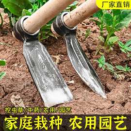 锰钢木柄锄草小锄头种菜种花家用户外洋镐锄除草工具园艺小花锄